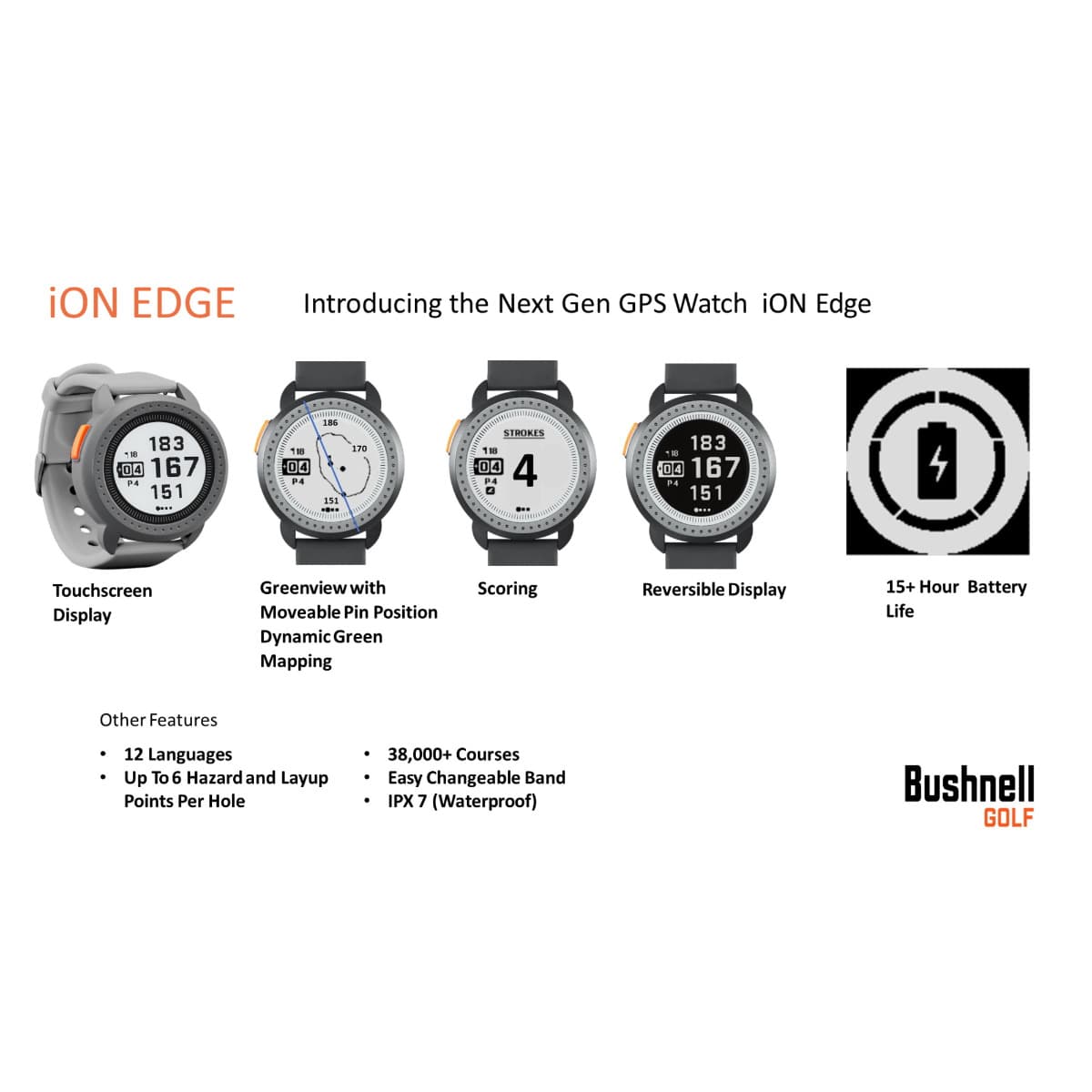 Bushnell  ION EDGE Reloj GPS  - vista miniatura 2