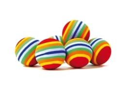 Bolas de prácticas de esponja con rallas multicolores ( 6 Unid ) - vista miniatura 2