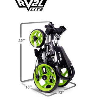 Carro de golf Rovic RV2L Lite Charcoal/Verde - vista miniatura 3