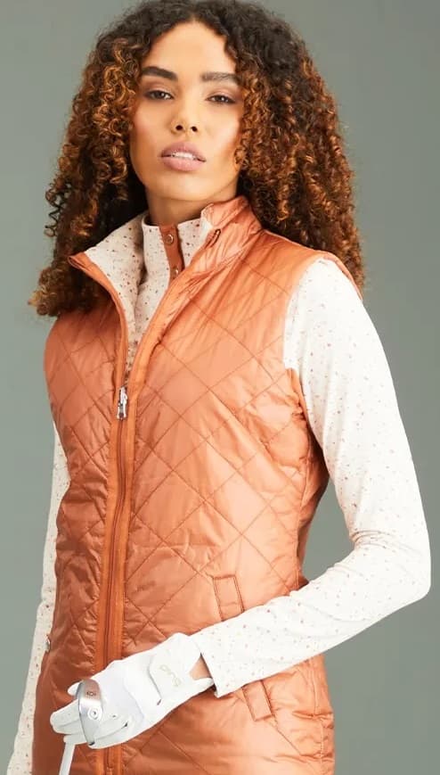 Chaleco Ping Bryony Reversible Antique P93716-AWA White Multi/Auburn