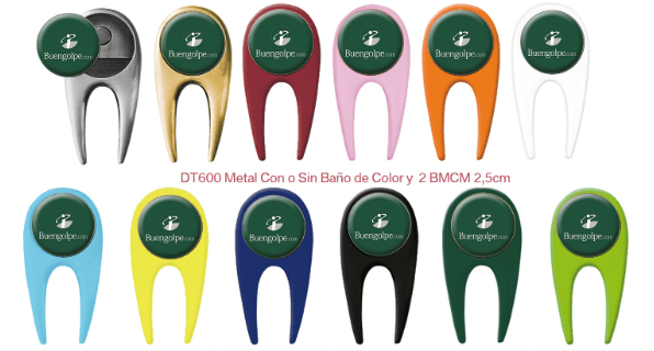 Arreglapiques con Marcador de golf Personalizados DT 600 2 BMCM de 2.5 Cm