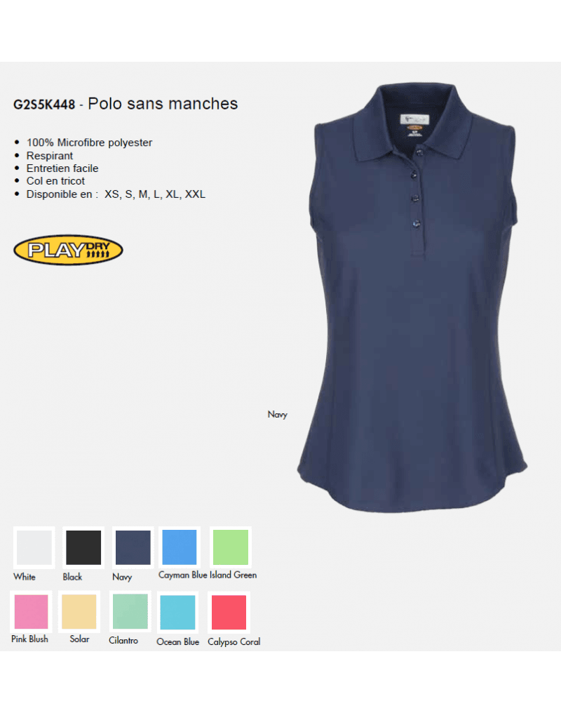 Polo Greg Norman Sans G2S5K448 mujer Personalizado - vista miniatura 2