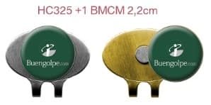 Clips de gorra marcadores de golf Personalizados HC 325 + BMCM 2,5 Cm