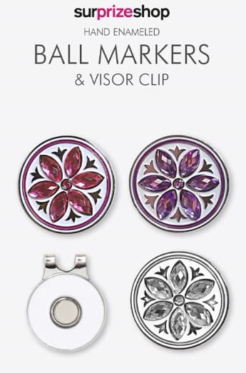 Marcadores de golf / Clip Surprize Shop Crystal Flower