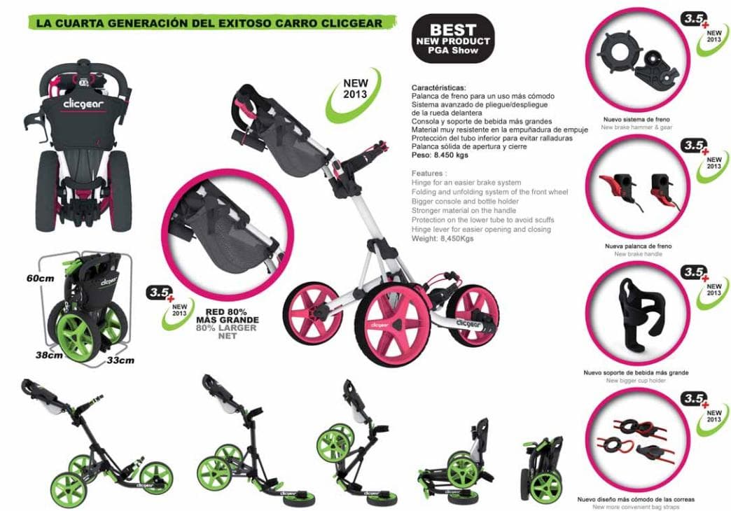 Carro Clicgear 3.5+ Charcoal/Lime - vista miniatura 2