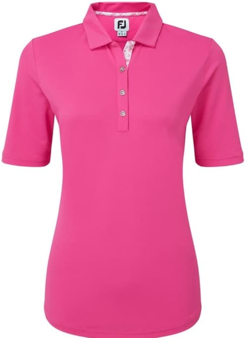 Polo FootJoy Stretch Pique Solid Hot 81726 Rosa Mujer - vista miniatura 2
