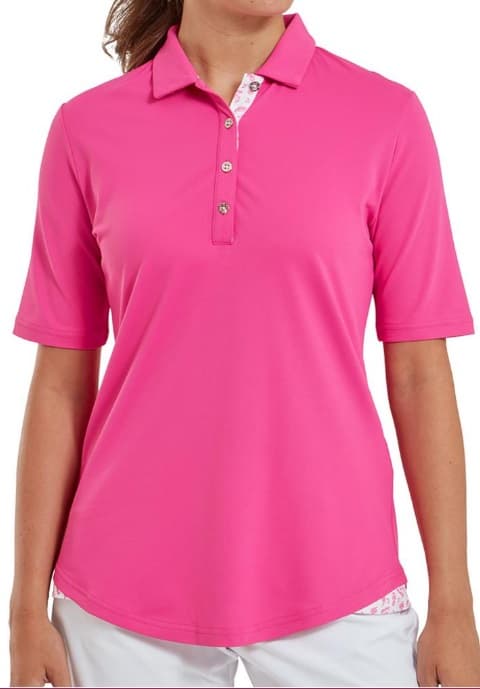 Polo FootJoy Stretch Pique Solid Hot 81726 Rosa Mujer - imagen 3