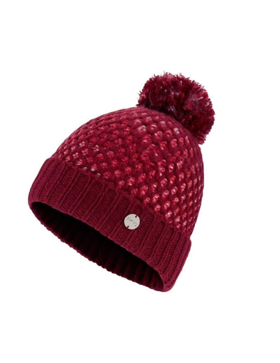 Gorro Invierno Ping Mujer OTI Textured Knit Bobble Tibetan Red