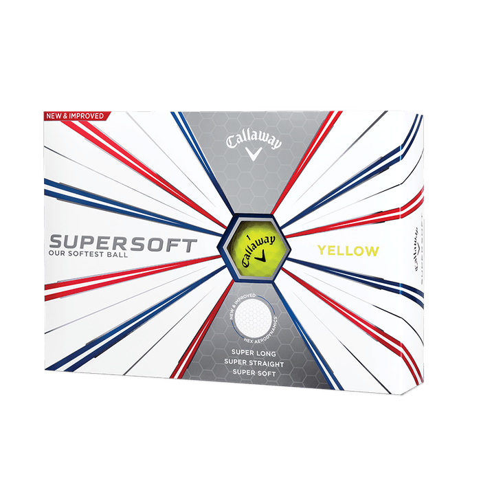 Bolas de golf Callaway Supersoft  Amarillas Personalizadas con TEXTO - vista miniatura 2