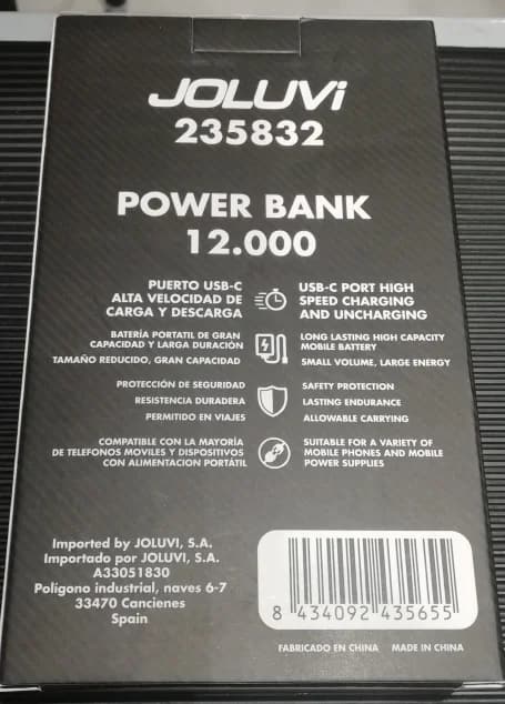 Batería Power Bank Joluvi 12.000 - vista miniatura 1