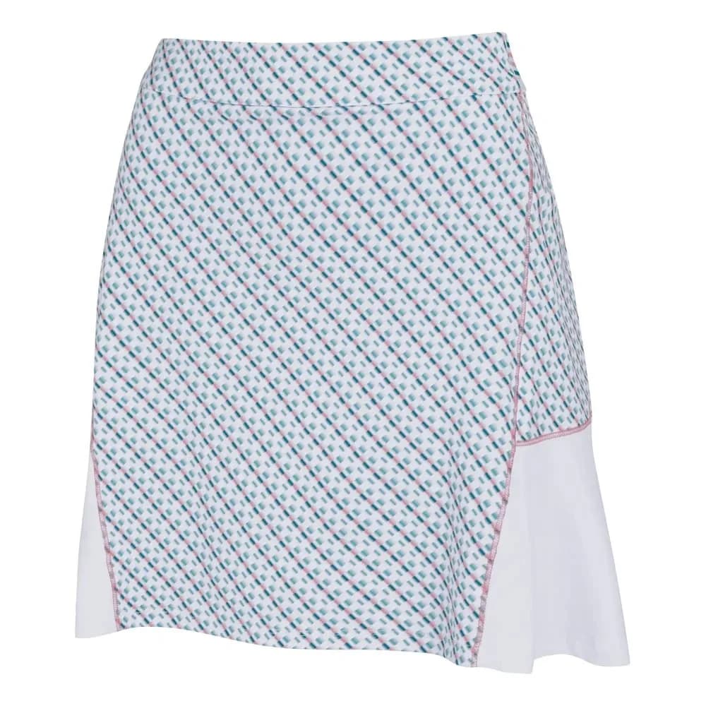 Odetta Ladies Printed Skort - White/Neoteric hover