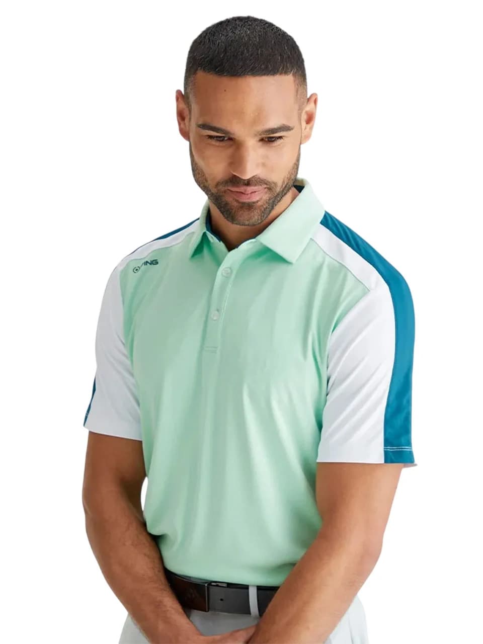 Polo Ping Golf Kelly Colour Block P03730 Hombre - vista miniatura 3