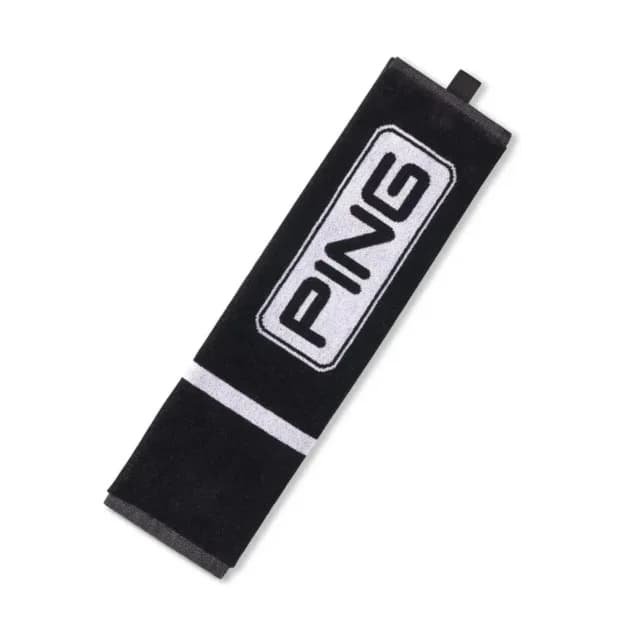 Toalla Ping Golf Trifold Negra - vista miniatura 2