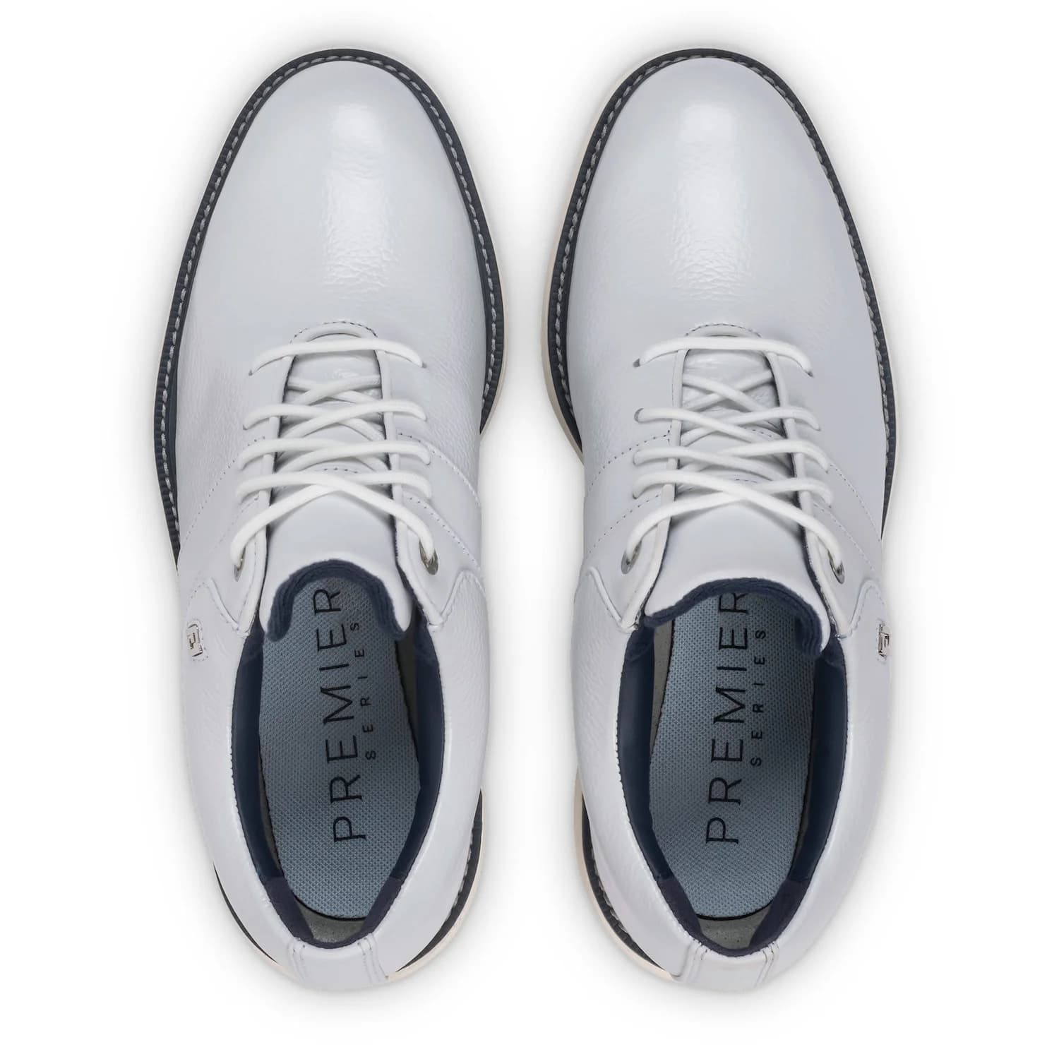 Zapatos de golf FootJoy Premiere Series Packard para mujer Blanco/Pageant Blue - vista miniatura 1