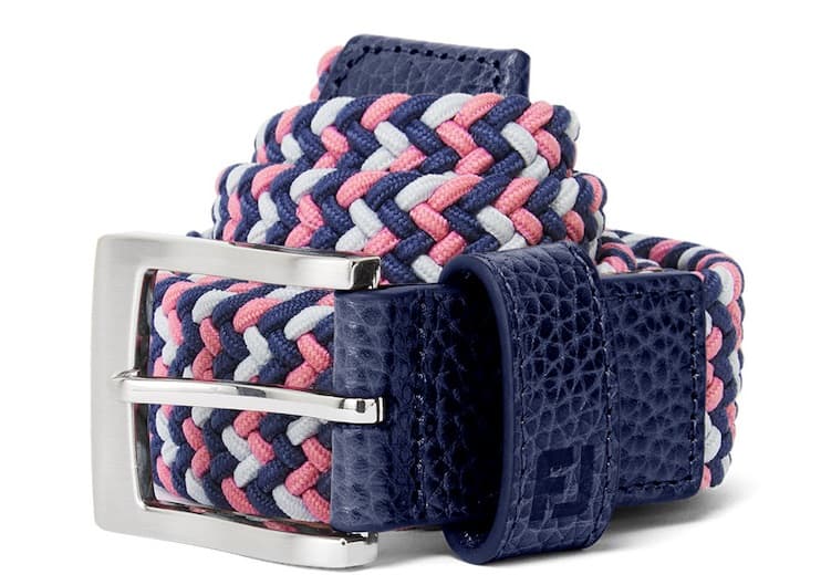Cinturón Footjoy Braided 69569 White/Navy/Hot Pink Hombre