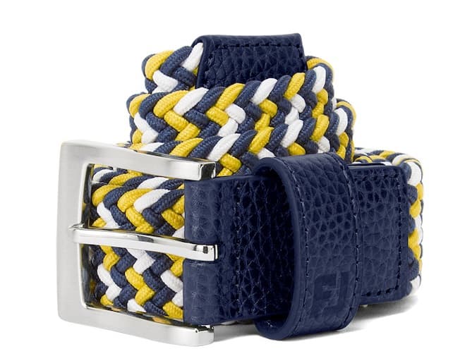 Cinturón Footjoy Braided 69570 Navy/White/Tan Hombre