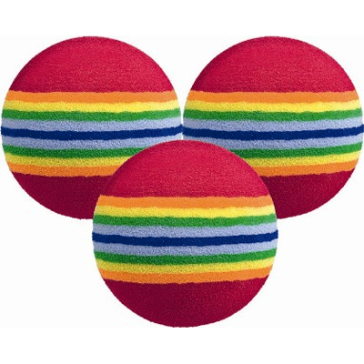 Bolas de prácticas de esponja con rallas multicolores ( 6 Unid ) - imagen 1
