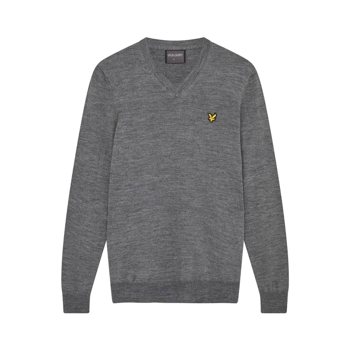 Jersey Lyle & Scott Golf V Neck - Mid Grey Marl