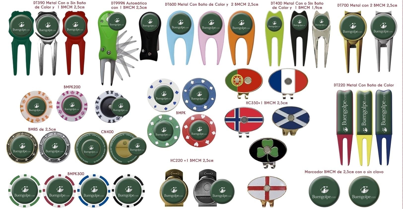 Arreglapiques de golf DT 975 con Marcador