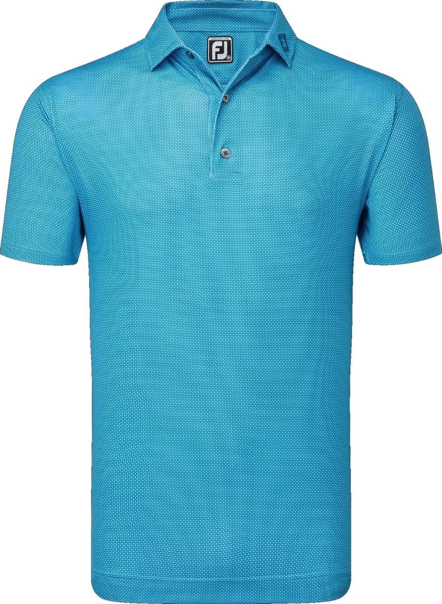 Polo Footjoy Octagon Print Lisle Collar 81575 Azul hombre - imagen 1