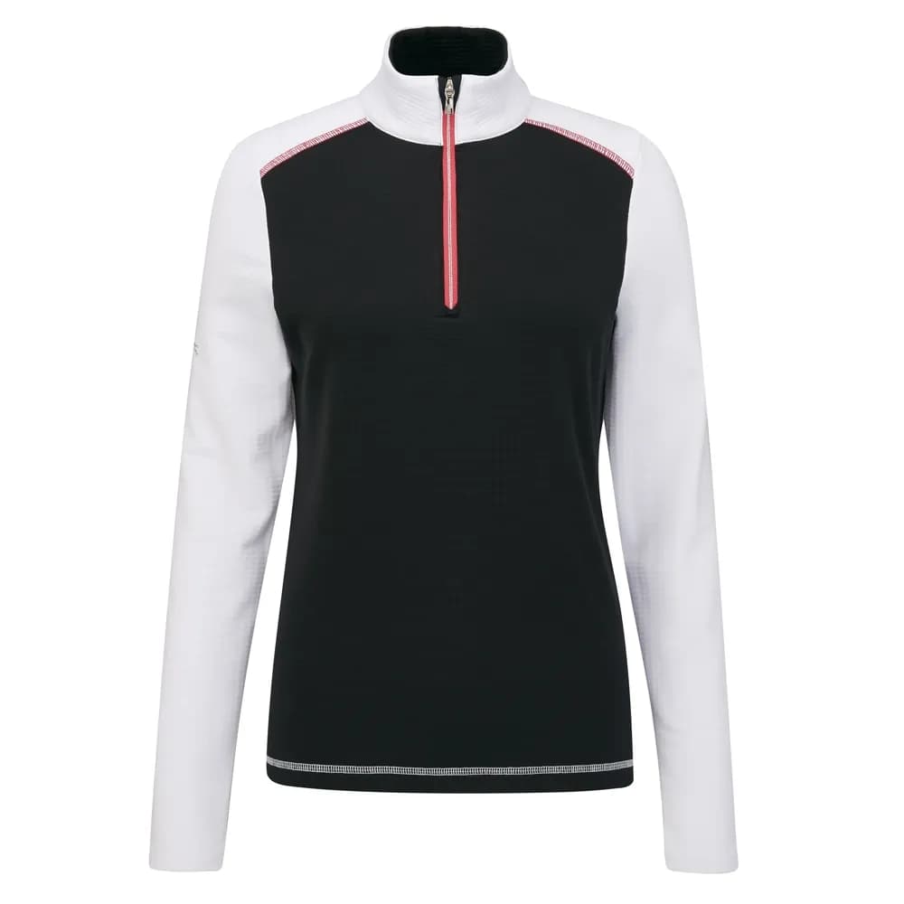 Polo Ping Sonya Ladies Fleece Midlayer Black White P93565-090