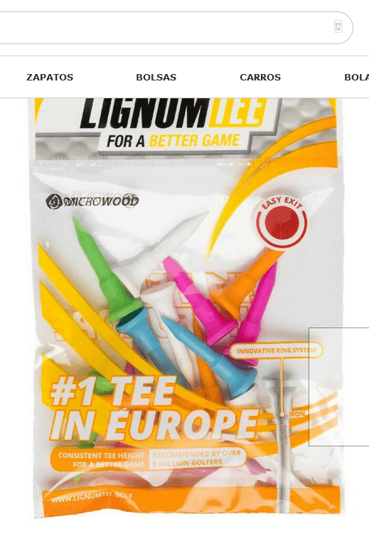 Tees Lignum Tee biodegradables 1 1/2 ( 38 mm )