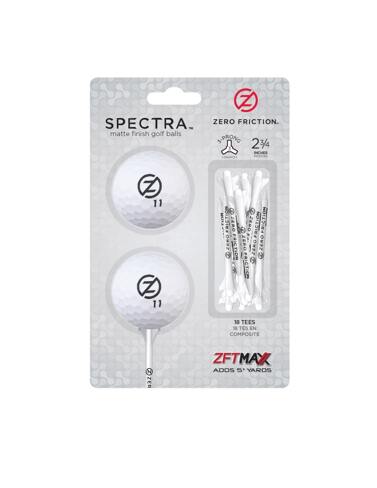 Zero friction Two Ball Tees Blanco - imagen 1