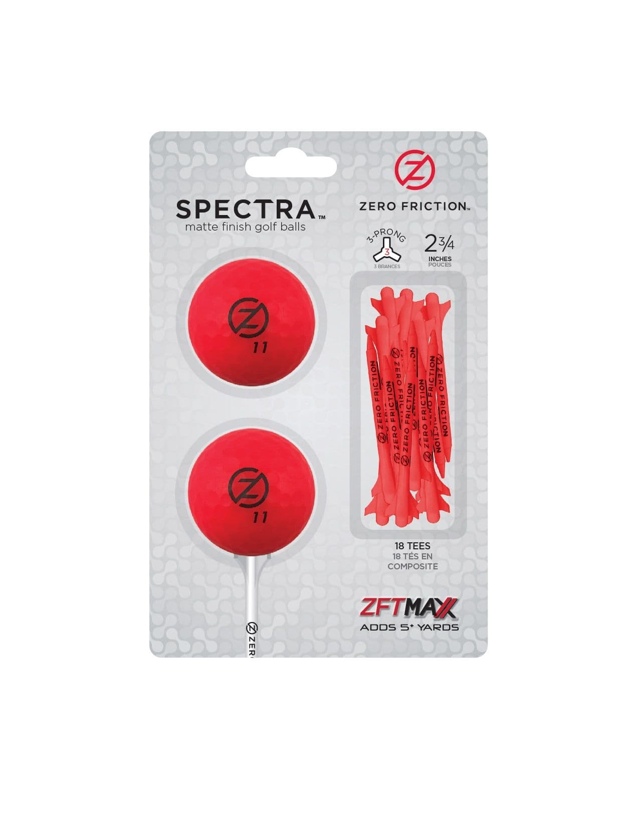 Zero friction Two Ball Tees Rojo - imagen 1