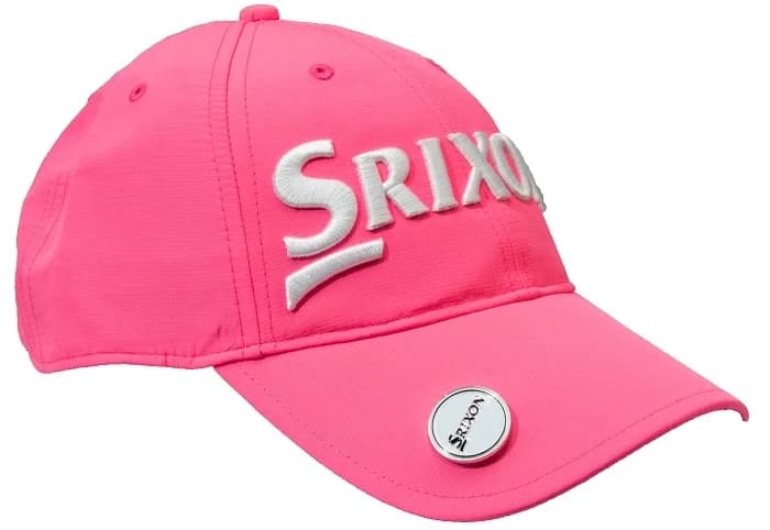 Srixon Gorra con Marcador Magnético. Fucsia/Blanco