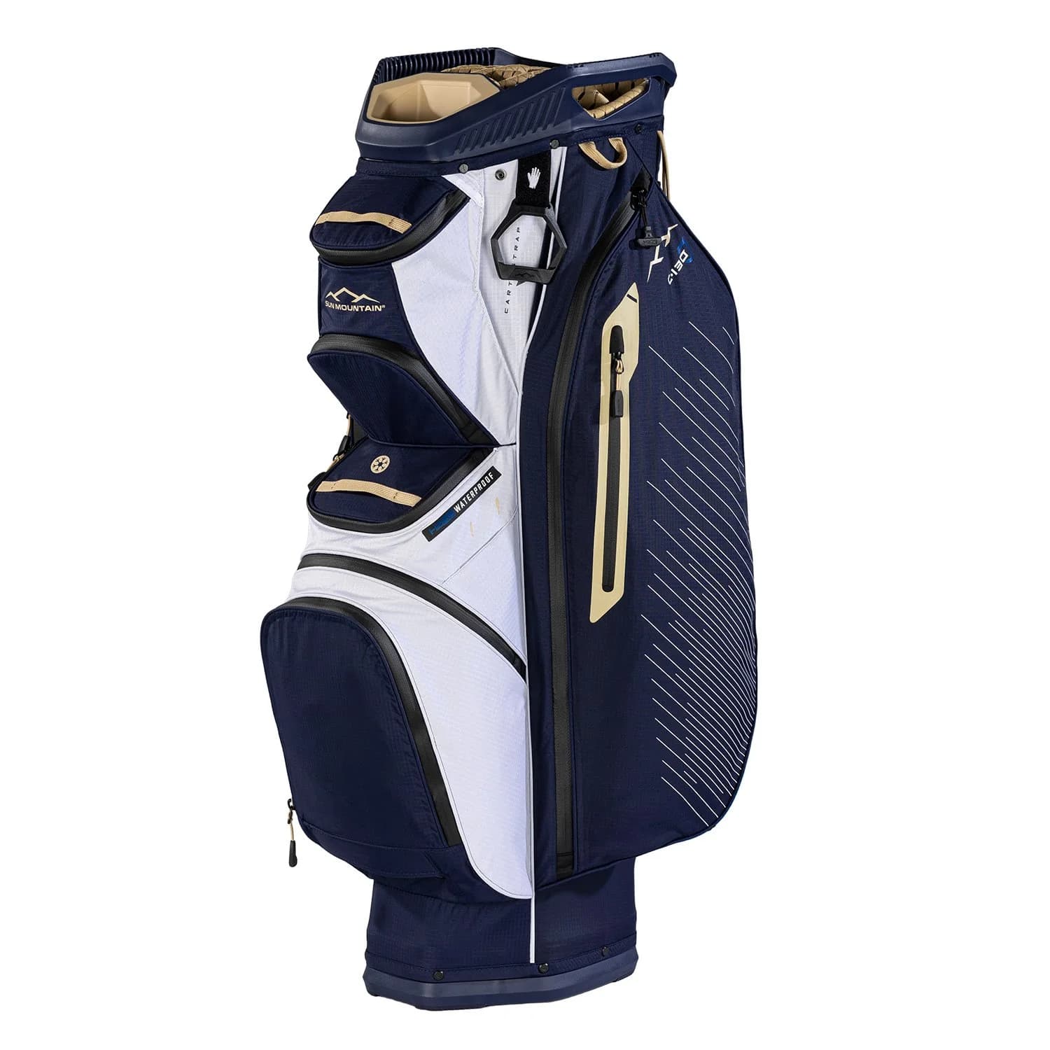 Bolsa de Golf Sun Mountain H2NO C130 Cart Navy/Gold/White - imagen 1