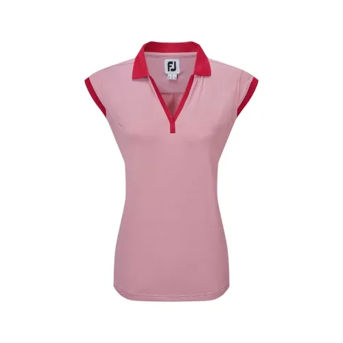 Polo FootJoy EOE STRP LSLE RED W/W 82503 Mujer