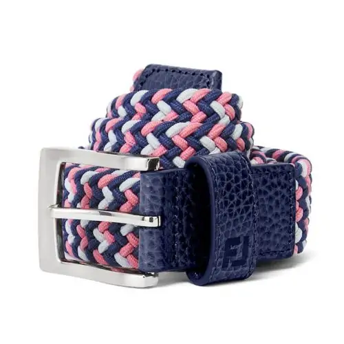 Cinturón Footjoy Braided 69569 White/Navy/Hot Pink Hombre