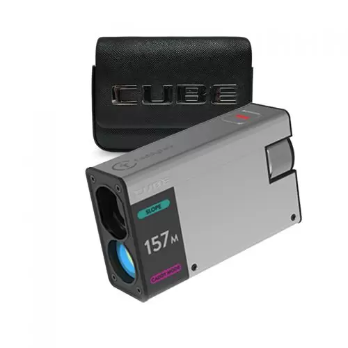 Caddytalk Cube laser rangefinder Silver + Funda Negra