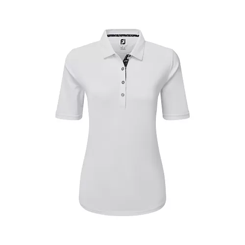 Polo FootJoy Stretch Pique Solid 81724 Blanco Mujer