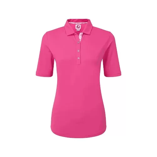 Polo FootJoy Stretch Pique Solid Hot 81726 Rosa Mujer