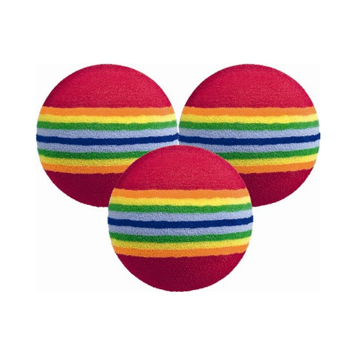Bolas de prácticas de esponja con rallas multicolores  ( 6 Unid )