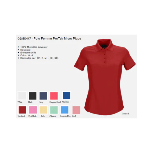 Polo Greg Norman ProTek Micro Pique G2S5K447 mujer