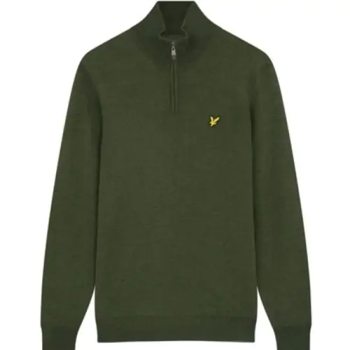 Jersey Lyle & Scott 1/4 Zip Merino Cactus Green 