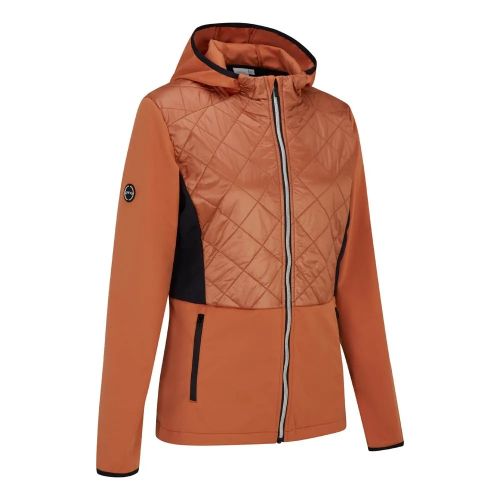 Chaqueta Ping Mujer Hybrid Hooded Auburn/Black P3714-ABB