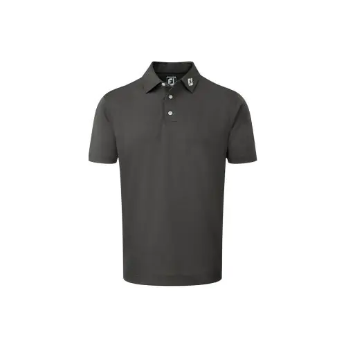 Polo de golf Footjoy Stretch Pique Solid Negro 92420